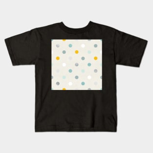 Modern Polka Dots in Beachy Blue Kids T-Shirt